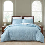 Melange Flannel Cotton Fuzzy Warm Two-Toned Duvet Cover Set - Duvet Cover Set by Superior