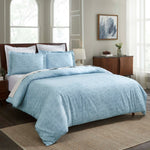 Melange Flannel Cotton Fuzzy Warm Two-Toned Duvet Cover Set - Duvet Cover Set by Superior