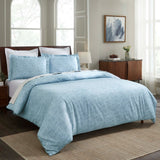 Melange Flannel Cotton Fuzzy Warm Two-Toned Duvet Cover Set - Duvet Cover Set by Superior