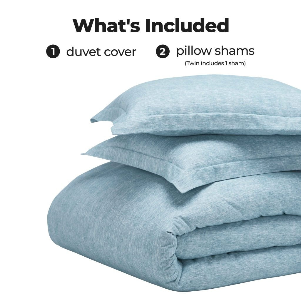 Melange Flannel Cotton Fuzzy Warm Two-Toned Duvet Cover Set - Duvet Cover Set by Superior