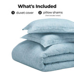 Melange Flannel Cotton Fuzzy Warm Two-Toned Duvet Cover Set - Duvet Cover Set by Superior