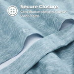 Melange Flannel Cotton Fuzzy Warm Two-Toned Duvet Cover Set - Duvet Cover Set by Superior