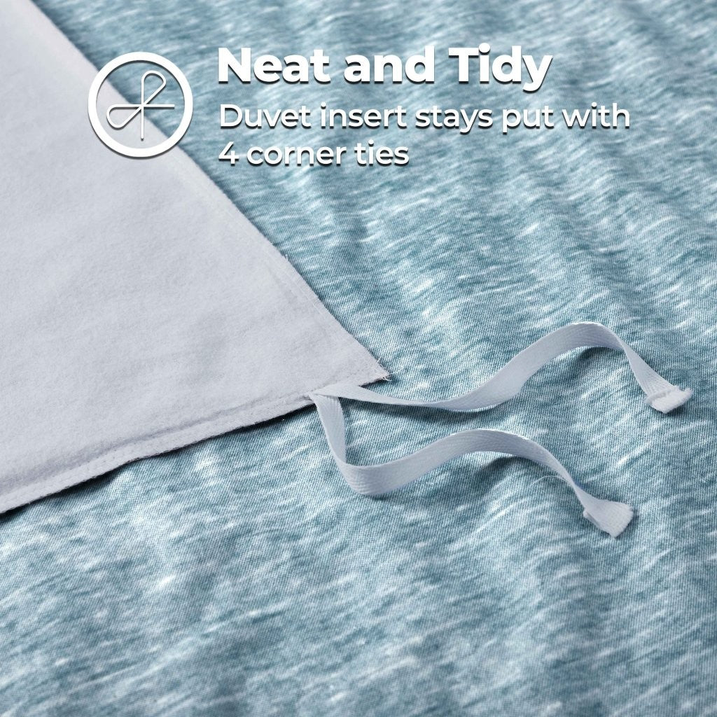 Melange Flannel Cotton Fuzzy Warm Two-Toned Duvet Cover Set - Duvet Cover Set by Superior