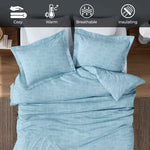 Melange Flannel Cotton Fuzzy Warm Two-Toned Duvet Cover Set - Duvet Cover Set by Superior
