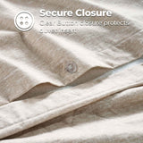 Melange Flannel Cotton Fuzzy Warm Two-Toned Duvet Cover Set - Duvet Cover Set by Superior