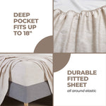 Melange Flannel Cotton Two-Toned Deep Pocket Warm Sheet Set - Sheet Set by Superior
