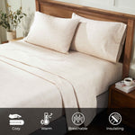 Melange Flannel Cotton Two-Toned Deep Pocket Warm Sheet Set - Sheet Set by Superior