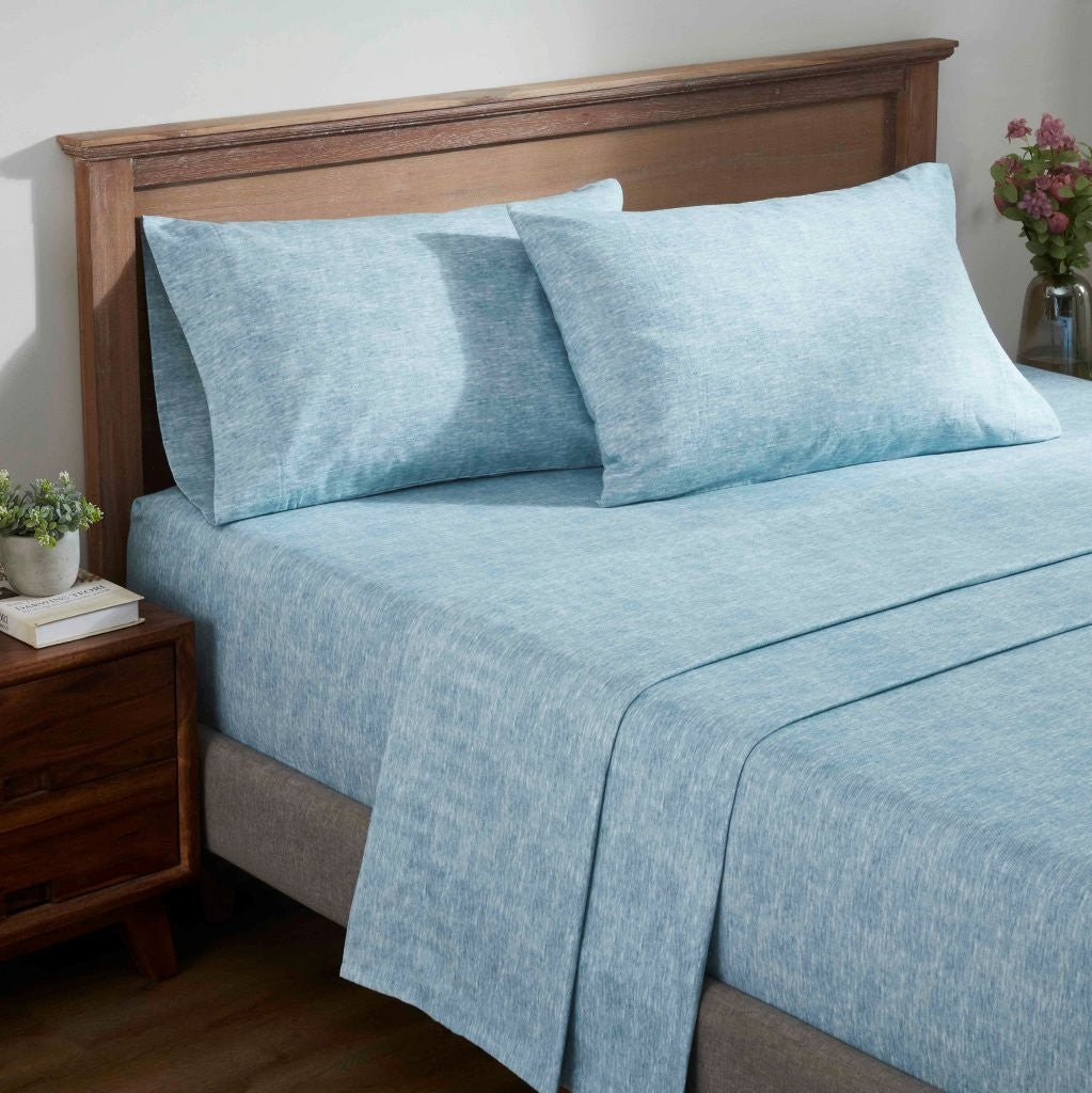 Sleepdown 100% Brushed Cotton Flannel Sheet Set - Deep Pocket, OEKO-TEX, Multicolor