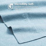 Melange Flannel Cotton Two-Toned Deep Pocket Warm Sheet Set - Sheet Set by Superior