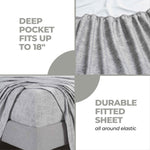 Melange Flannel Cotton Two-Toned Deep Pocket Warm Sheet Set - Sheet Set by Superior