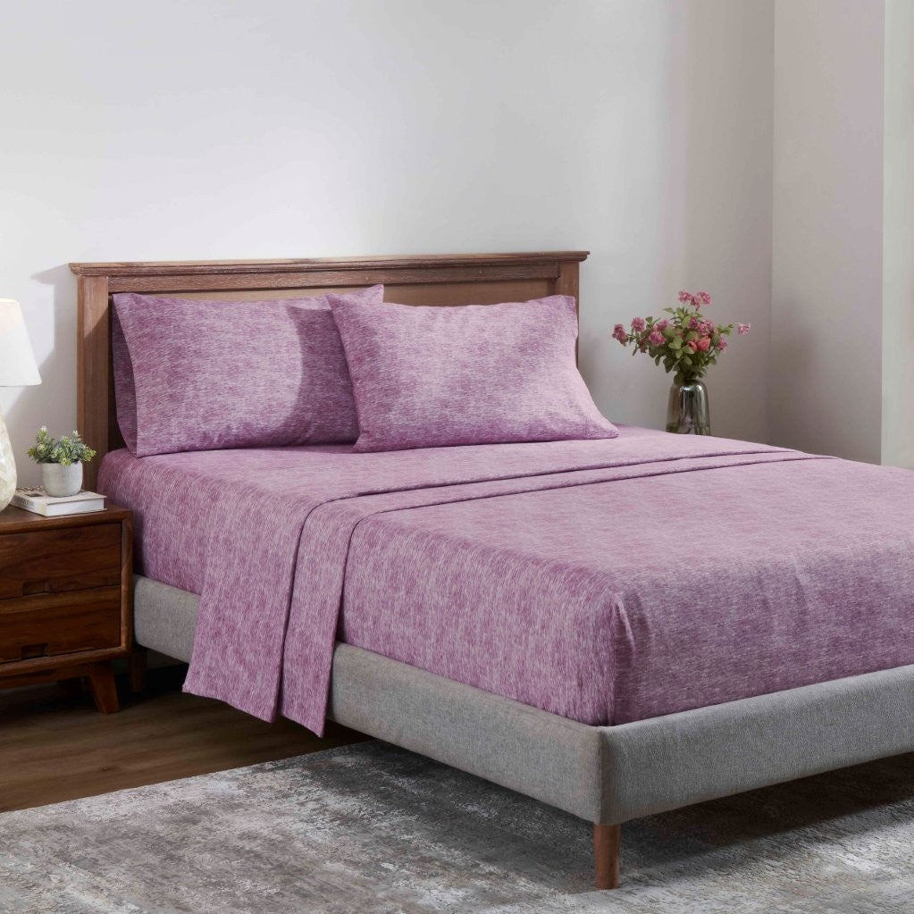 Melange Flannel Cotton Two-Toned Deep Pocket Warm Sheet Set - Sheet Set by Superior