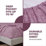 Melange Flannel Cotton Two-Toned Deep Pocket Warm Sheet Set - Sheet Set by Superior