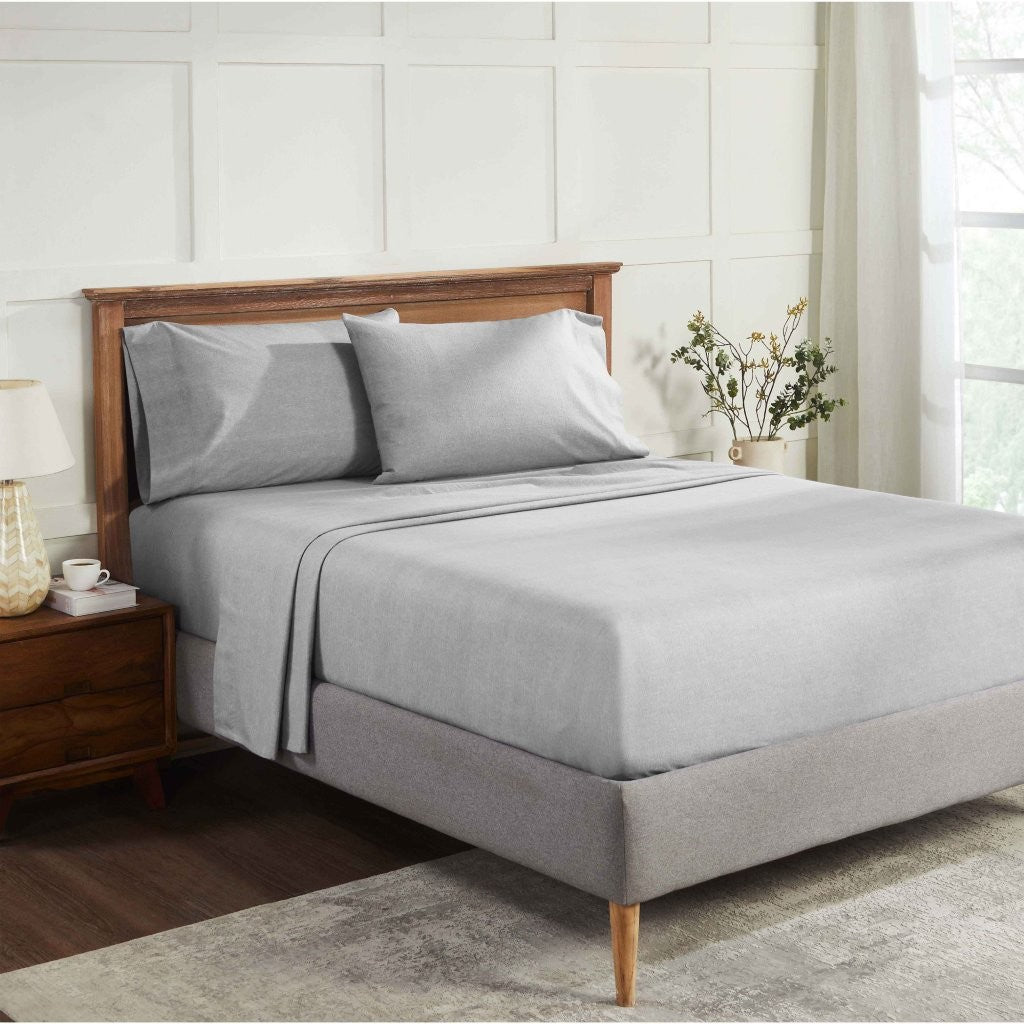 Melange Flannel Cotton Two-Toned Deep Pocket Warm Sheet Set - Sheet Set by Superior