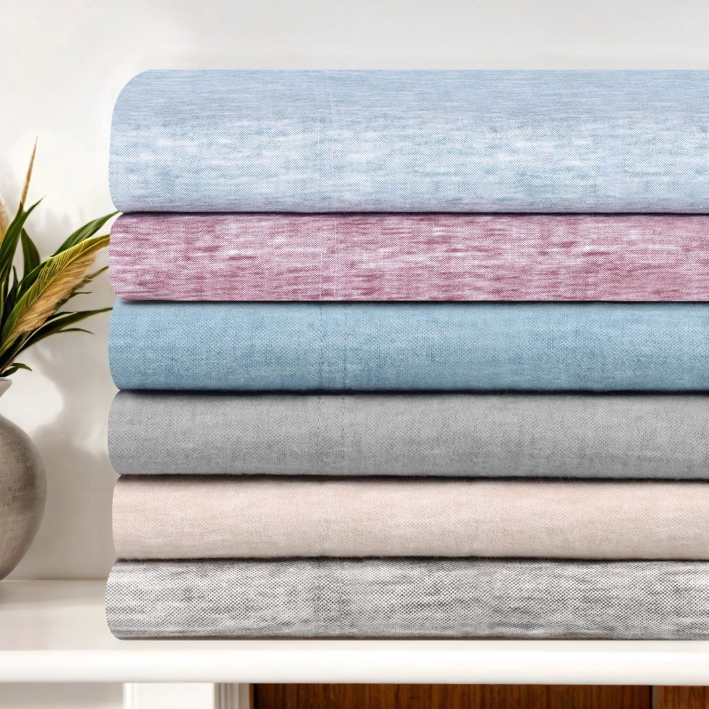 Melange Flannel Cotton Two-Toned Deep Pocket Warm Sheet Set - Sheet Set by Superior