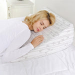 Memory Foam Sleeping Support Wedge Pillow, Removable Cover White - Pillows by Superior