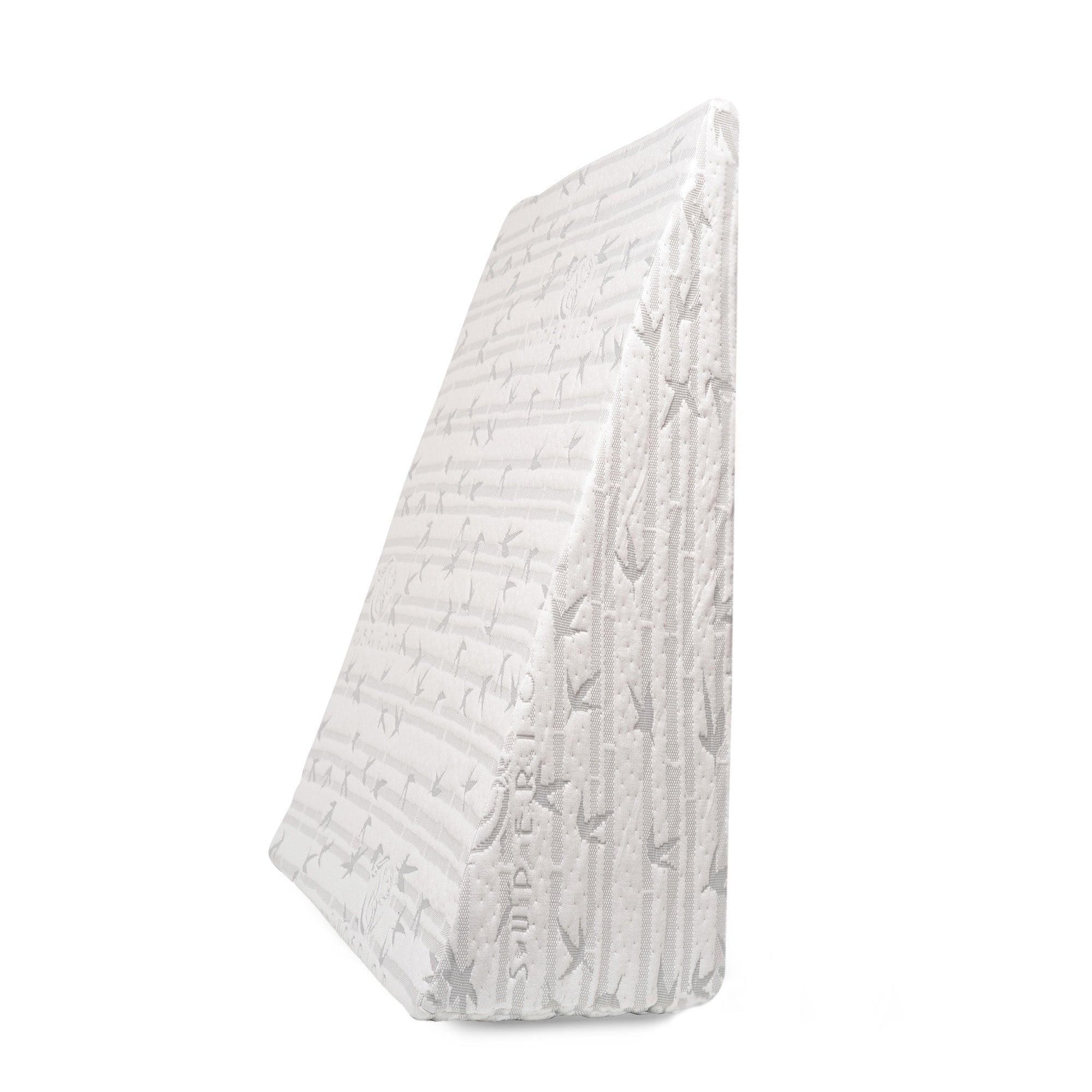 Memory Foam Sleeping Support Wedge Pillow, Removable Cover White - Pillows by Superior