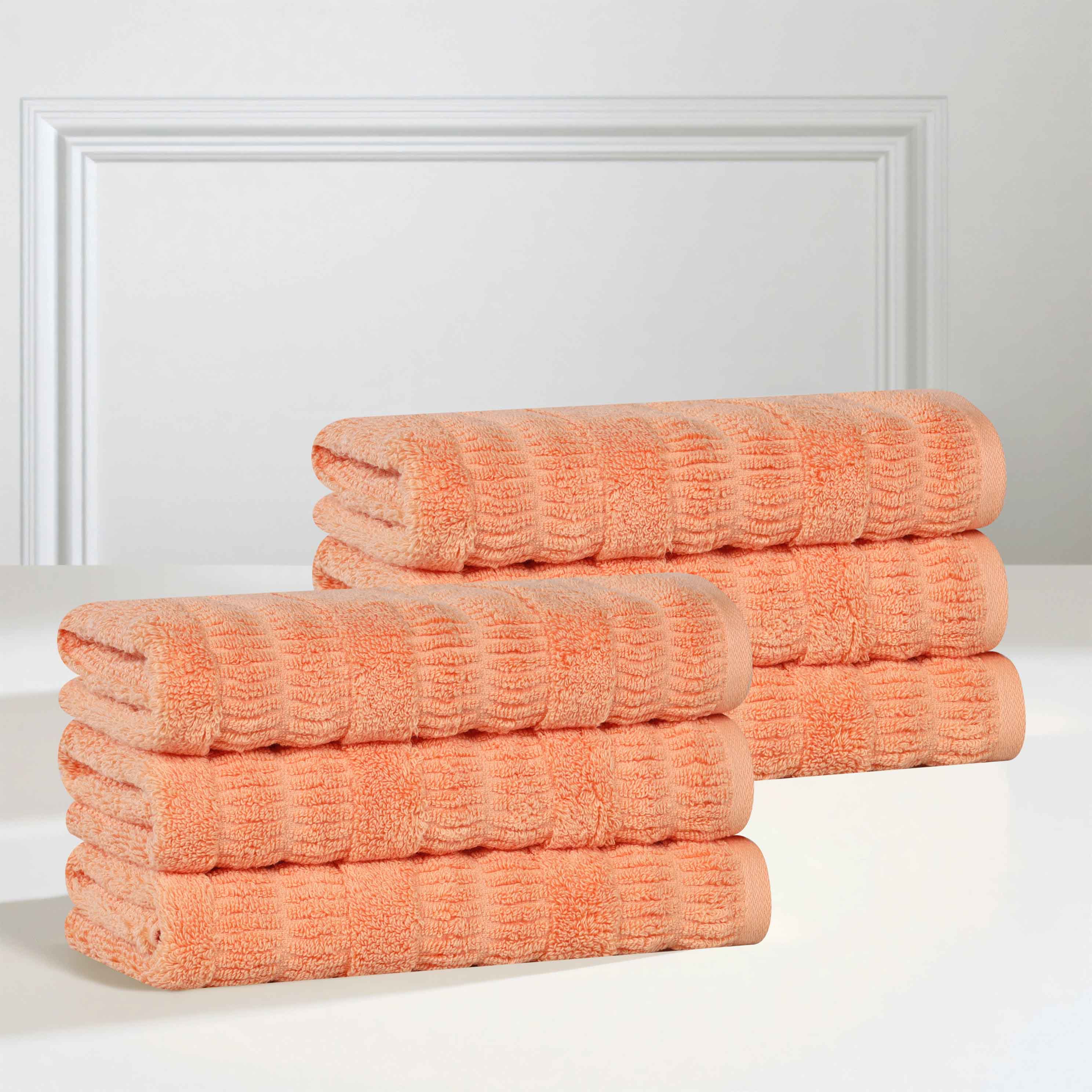 Mika Smart Twist Viscose Cotton Blend Solid Hand Towels, Set of 6 - Hand Towel by Superior Brand