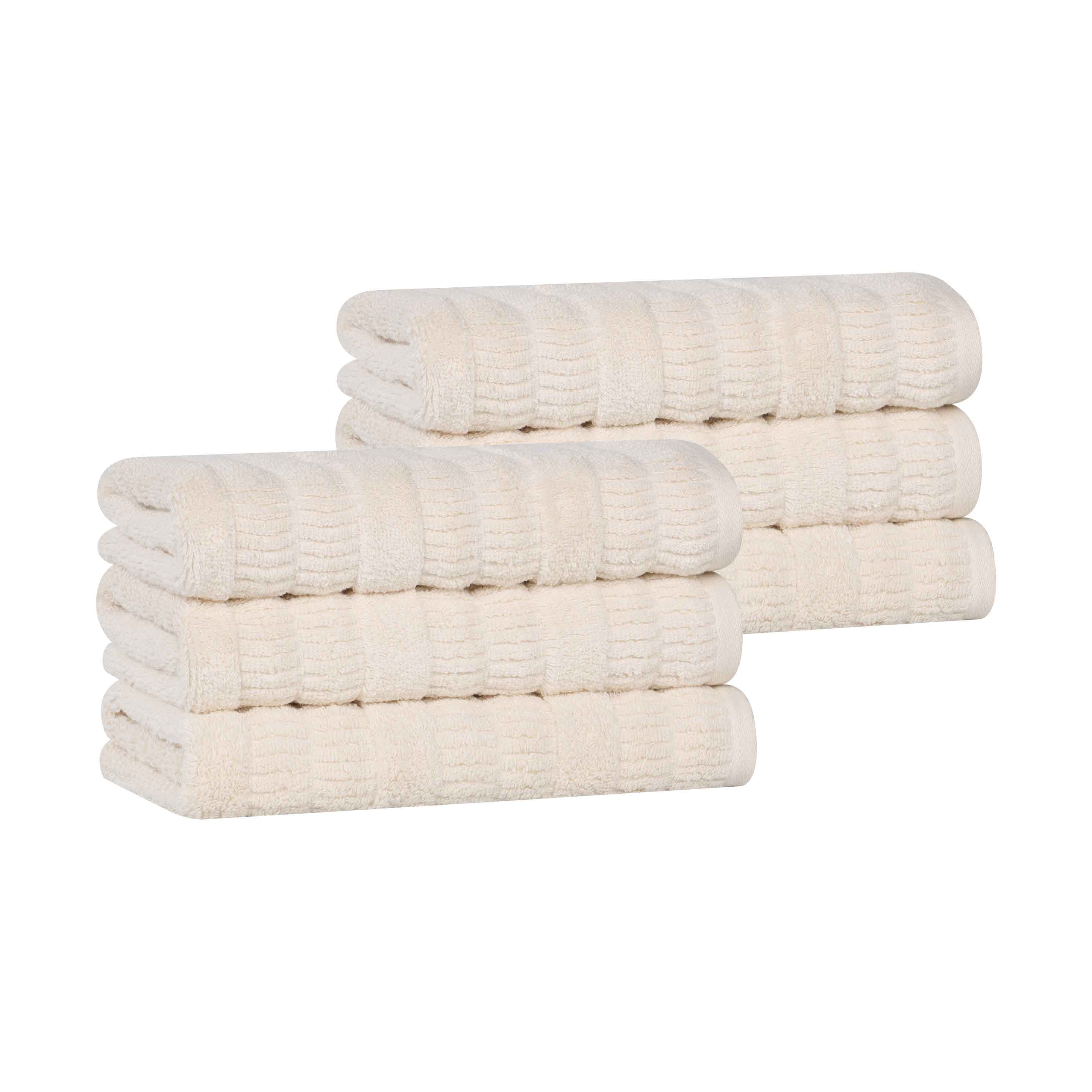 Mika Smart Twist Viscose Cotton Blend Solid Hand Towels, Set of 6 - Hand Towel by Superior Brand