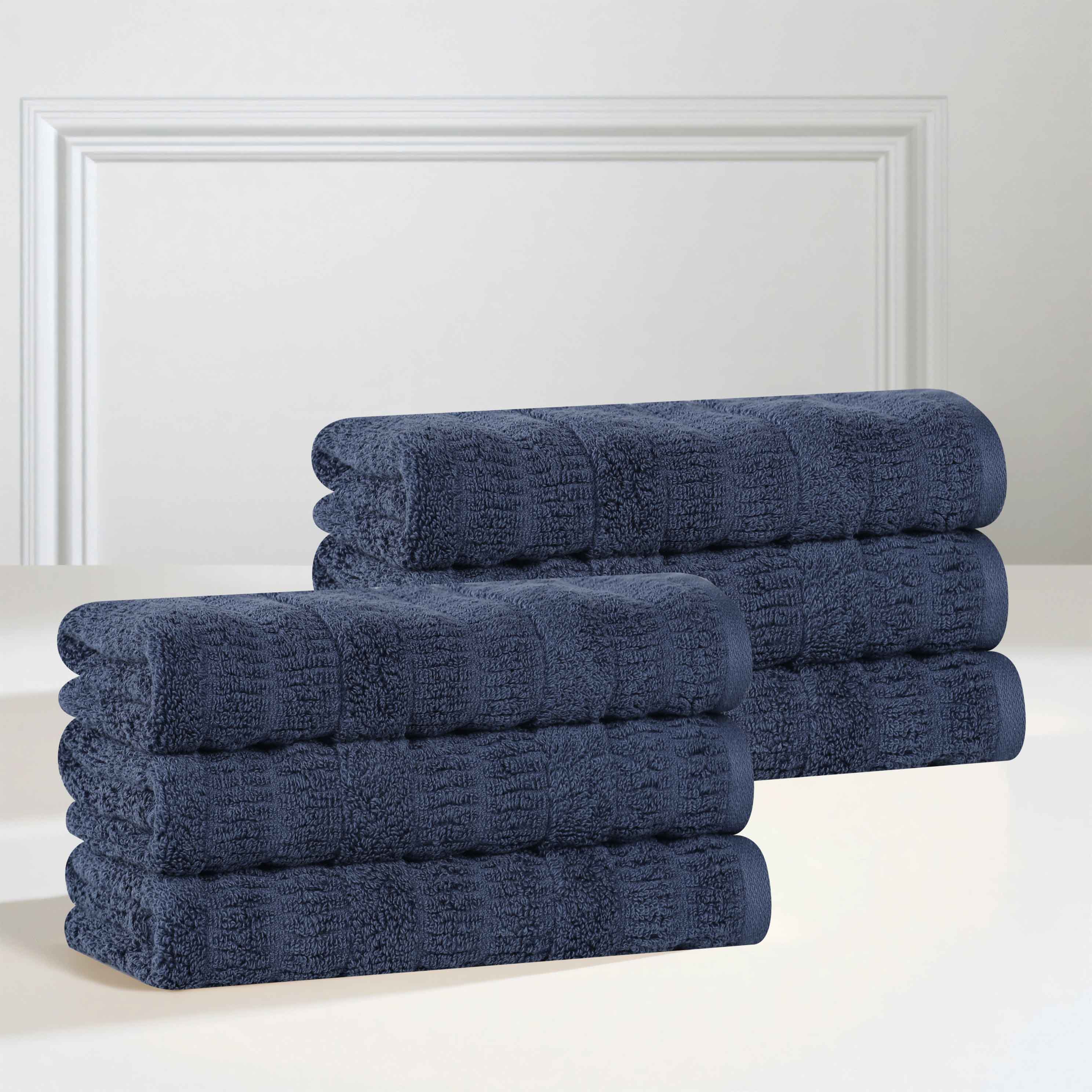 Mika Smart Twist Viscose Cotton Blend Solid Hand Towels, Set of 6 - Hand Towel by Superior Brand