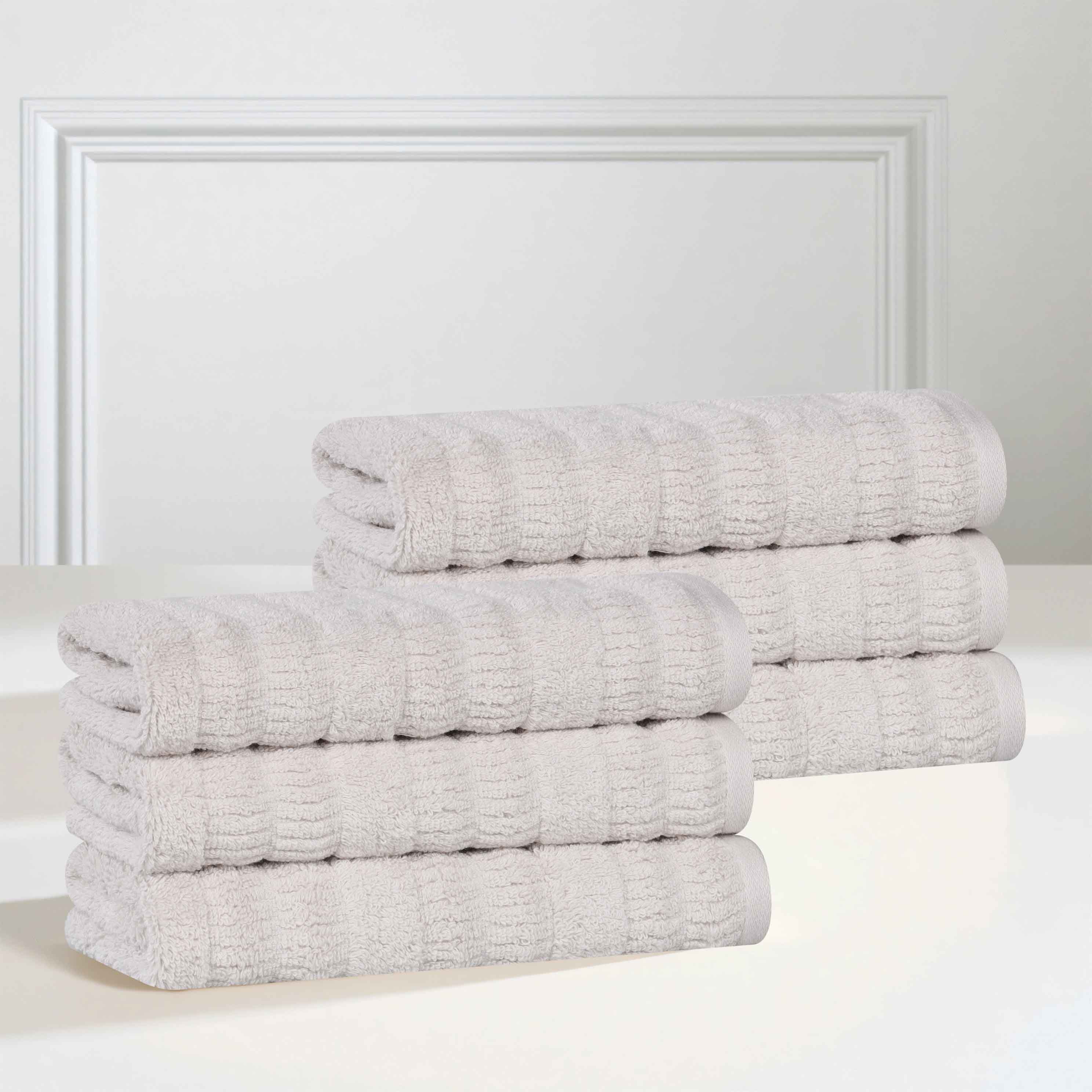 Mika Smart Twist Viscose Cotton Blend Solid Hand Towels, Set of 6 - Hand Towel by Superior Brand
