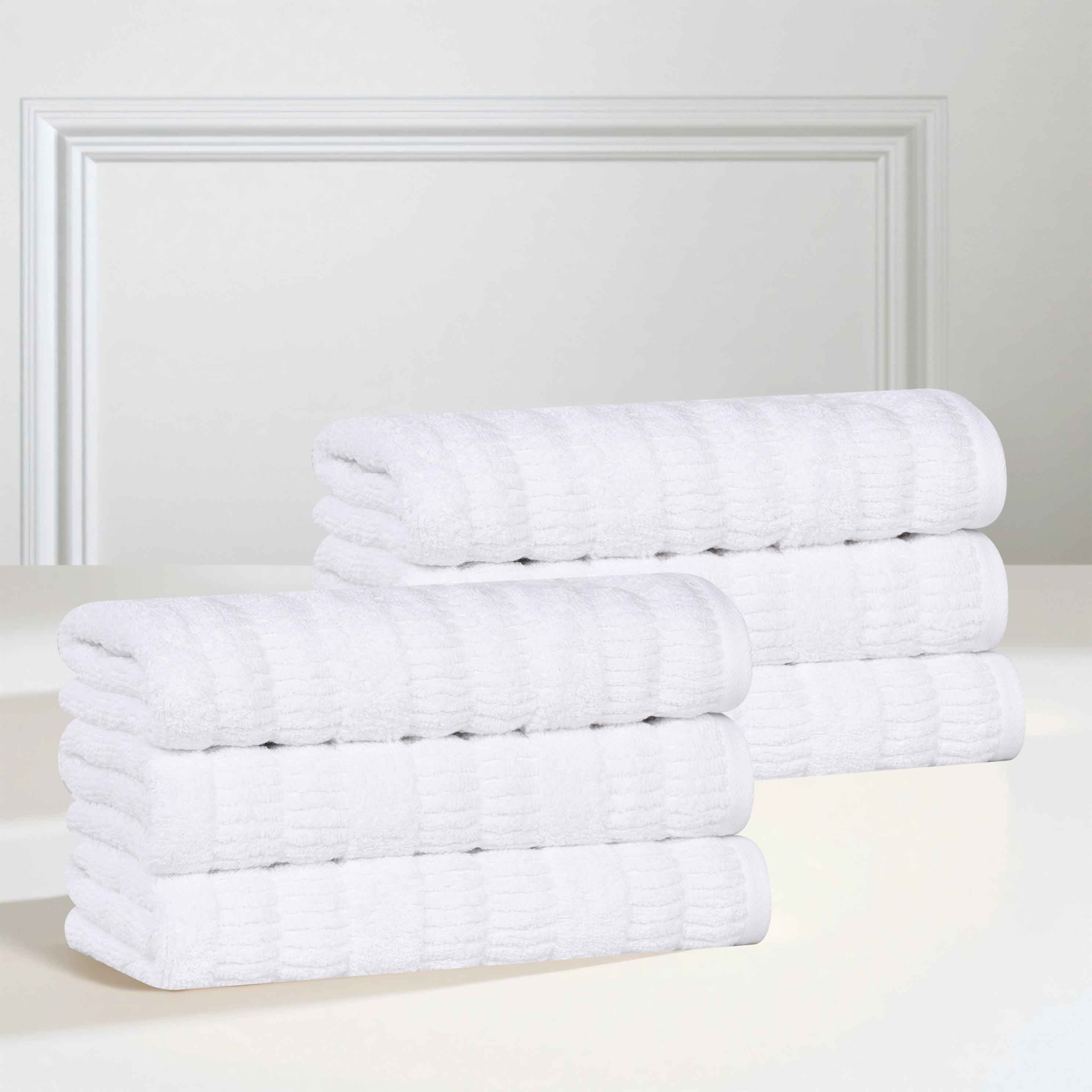 Mika Smart Twist Viscose Cotton Blend Solid Hand Towels, Set of 6 - Hand Towel by Superior Brand