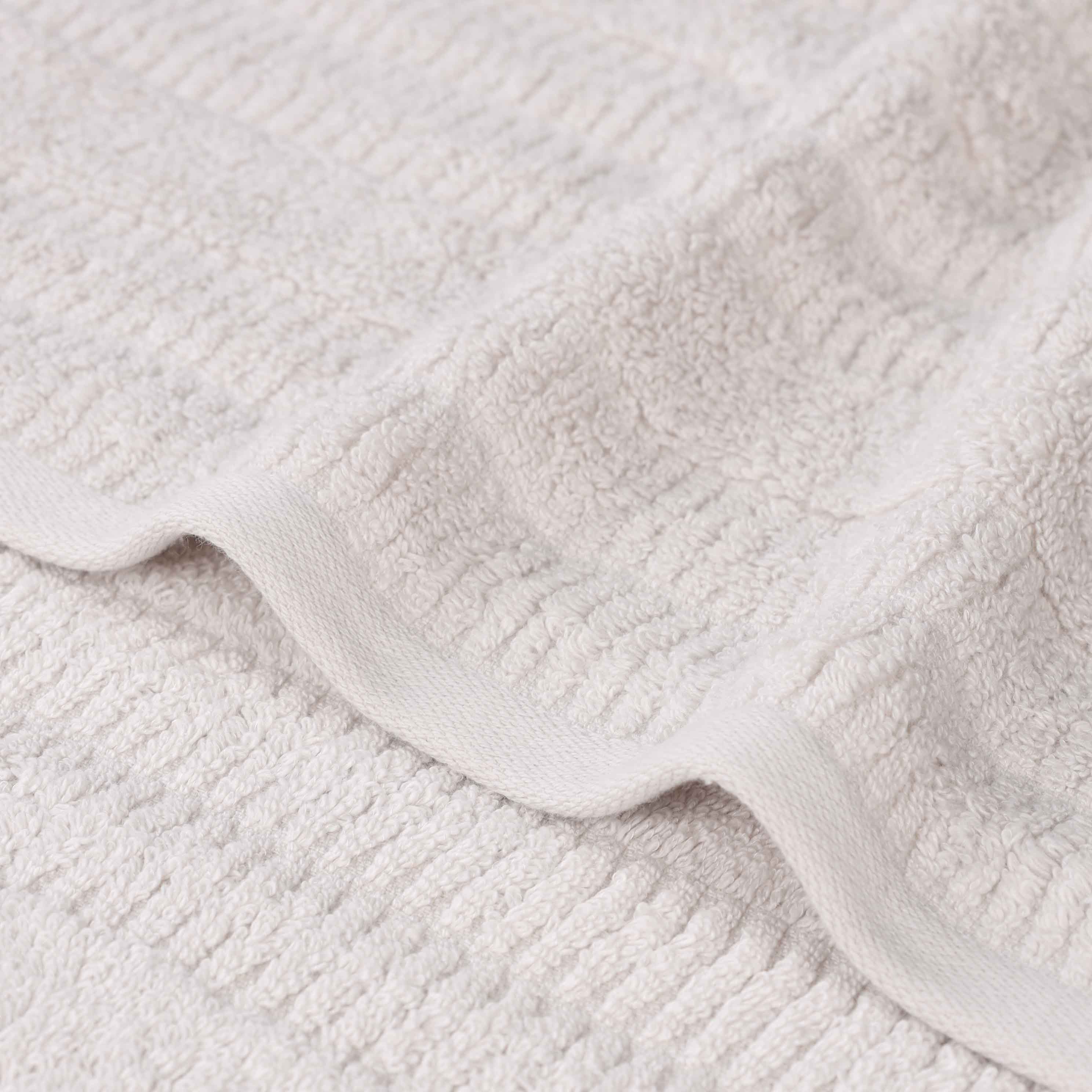 Mika Smart Twist Cotton Solid Textured Ribbed Bath Sheets, Set of 2 - Bath Sheet by Superior