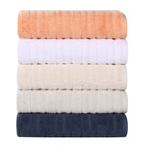Mika Smart Twist Cotton Solid Textured Ribbed Bath Sheets, Set of 2 - Bath Sheet by Superior