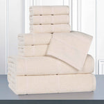Mile Smart Twist Viscose Cotton Blend Solid 8 Piece Towel Set - Towel Set by Superior Brand