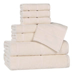 Mile Smart Twist Viscose Cotton Blend Solid 8 Piece Towel Set - Towel Set by Superior Brand