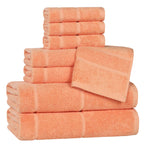 Mile Smart Twist Viscose Cotton Blend Solid 8 Piece Towel Set - Towel Set by Superior Brand
