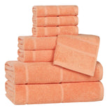 Mile Smart Twist Viscose Cotton Blend Solid 8 Piece Towel Set - Towel Set by Superior Brand