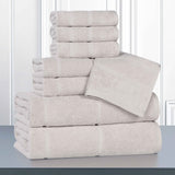 Mile Smart Twist Viscose Cotton Blend Solid 8 Piece Towel Set - Towel Set by Superior Brand