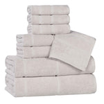 Mile Smart Twist Viscose Cotton Blend Solid 8 Piece Towel Set - Towel Set by Superior Brand
