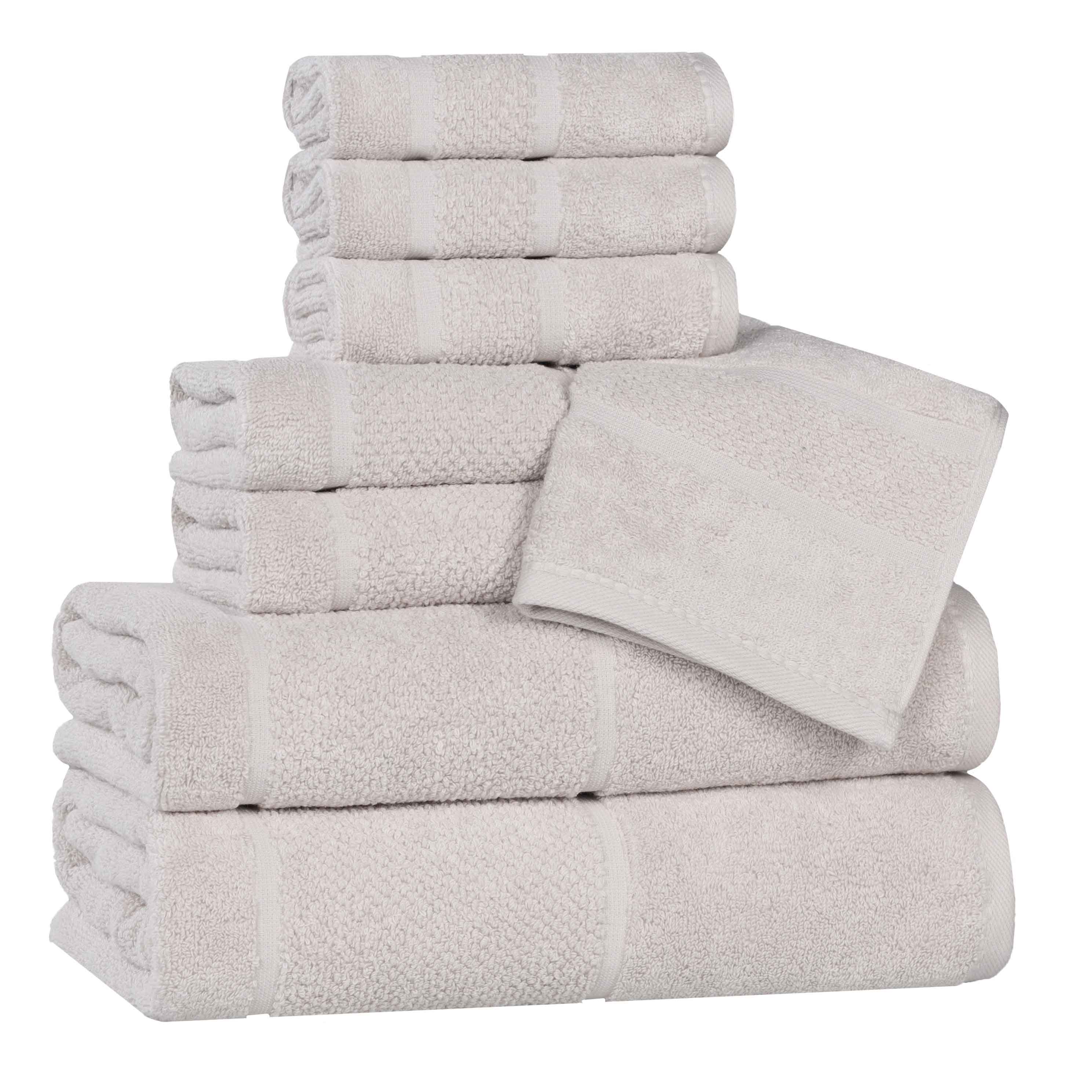 Mile Smart Twist Viscose Cotton Blend Solid 8 Piece Towel Set - Towel Set by Superior Brand