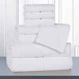 Mile Smart Twist Viscose Cotton Blend Solid 8 Piece Towel Set - Towel Set by Superior Brand