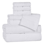 Mile Smart Twist Viscose Cotton Blend Solid 8 Piece Towel Set - Towel Set by Superior Brand