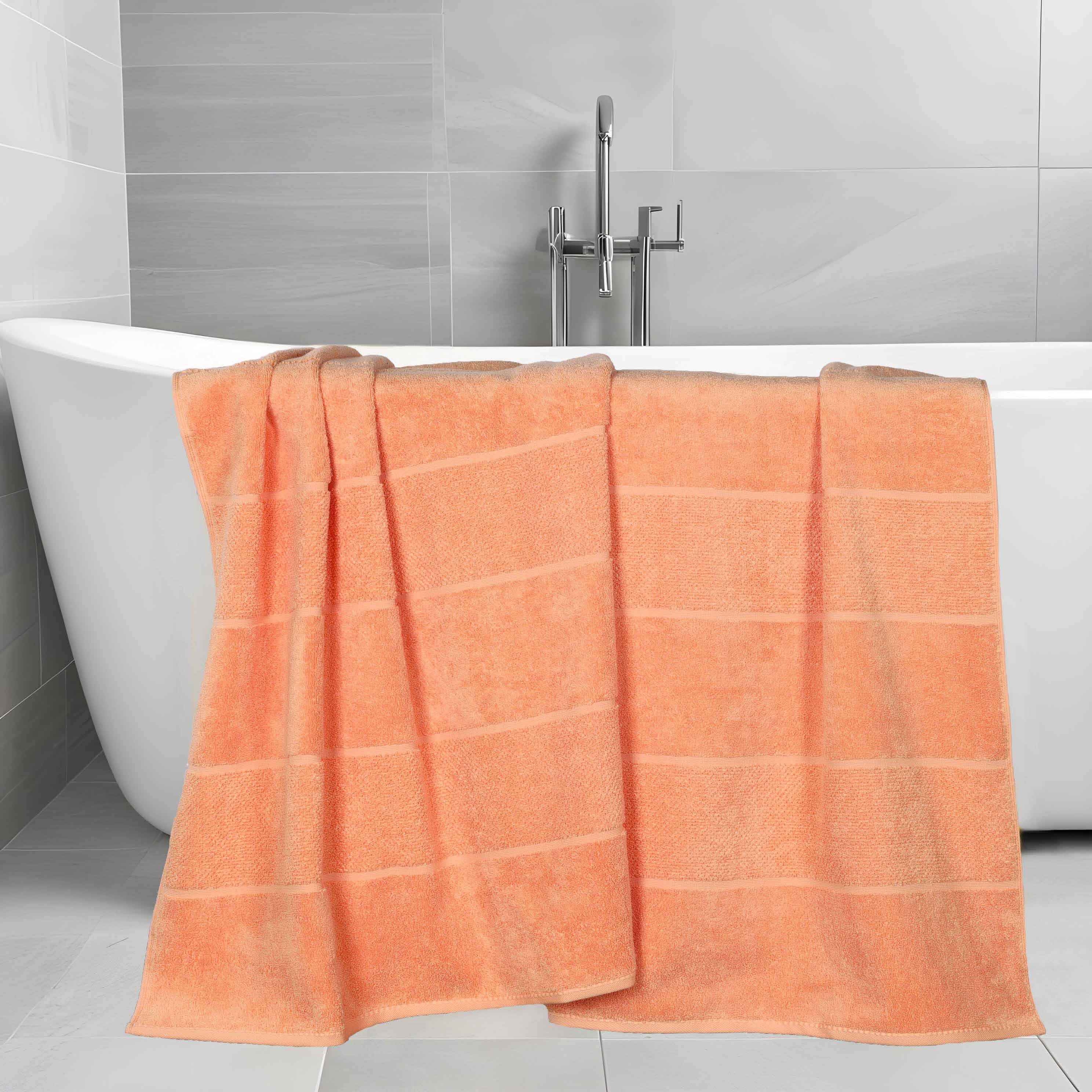 Mile Smart Twist Viscose Cotton Blend Solid Bath Sheets, Set of 2 - Bath Sheet by Superior Brand