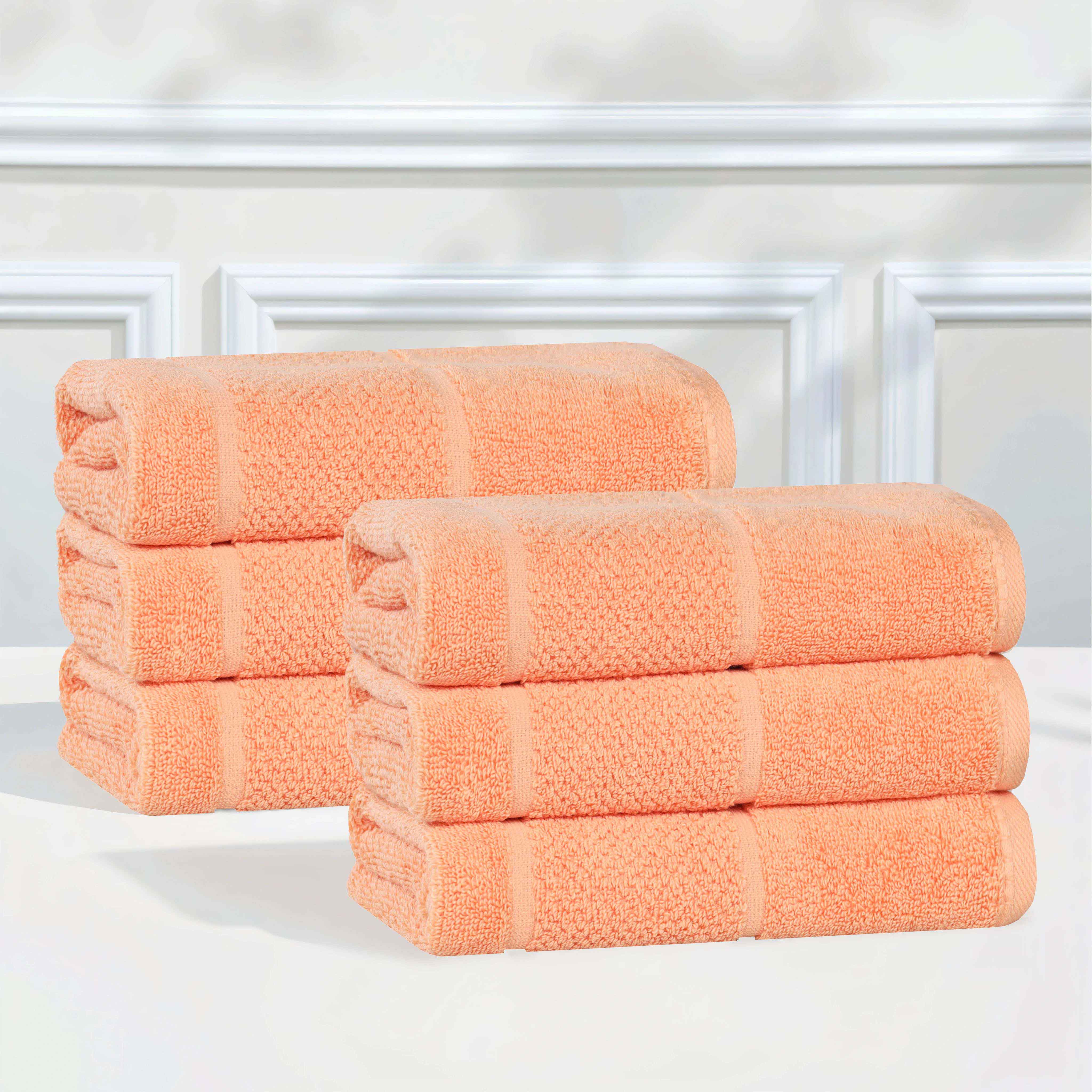 Mile Smart Twist Viscose Cotton Blend Solid Hand Towels, Set of 6 - Hand Towel by Superior Brand