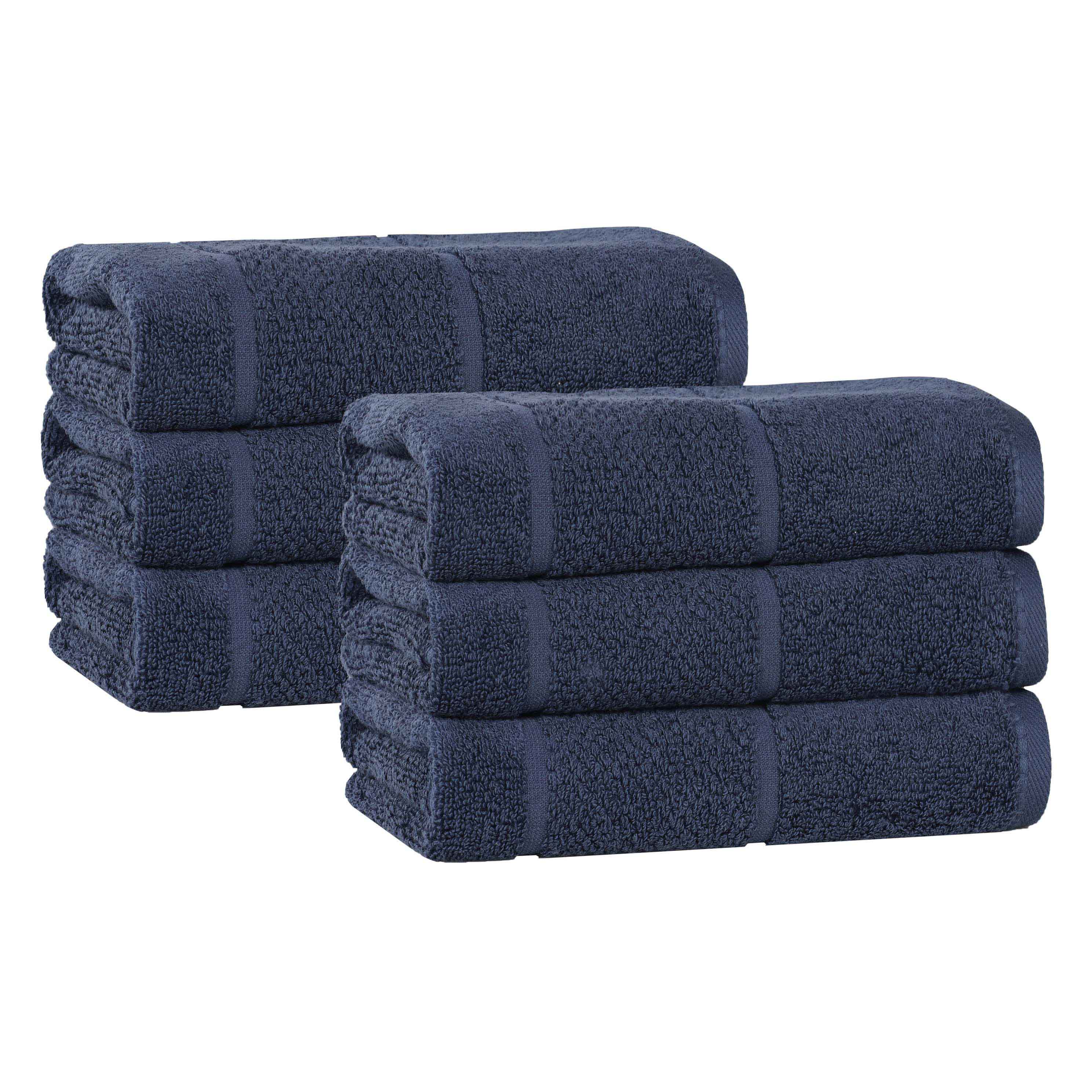 Mile Smart Twist Viscose Cotton Blend Solid Hand Towels, Set of 6 - Hand Towel by Superior Brand