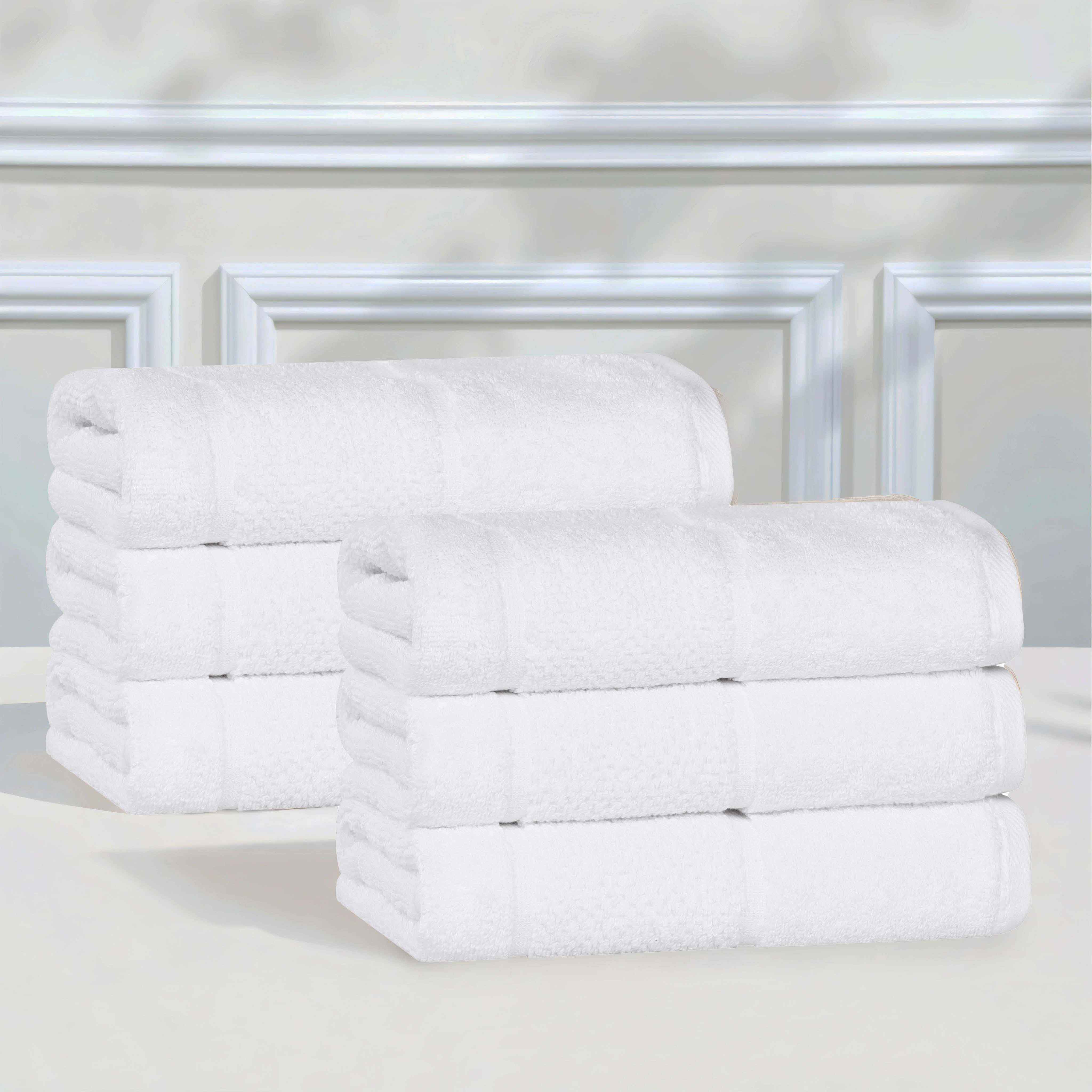 Mile Smart Twist Viscose Cotton Blend Solid Hand Towels, Set of 6 - Hand Towel by Superior Brand
