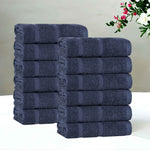 Mile Smart Twist Viscose Cotton Blend Face Towels Washcloths Set of 12 - Face Towel by Superior Brand