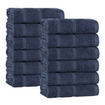 Mile Smart Twist Viscose Cotton Blend Face Towels Washcloths Set of 12 - Face Towel by Superior Brand