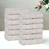 Mile Smart Twist Viscose Cotton Blend Face Towels Washcloths Set of 12 - Face Towel by Superior Brand