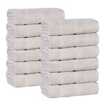 Mile Smart Twist Viscose Cotton Blend Face Towels Washcloths Set of 12 - Face Towel by Superior Brand