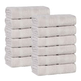 Mile Smart Twist Viscose Cotton Blend Face Towels Washcloths Set of 12 - Face Towel by Superior Brand