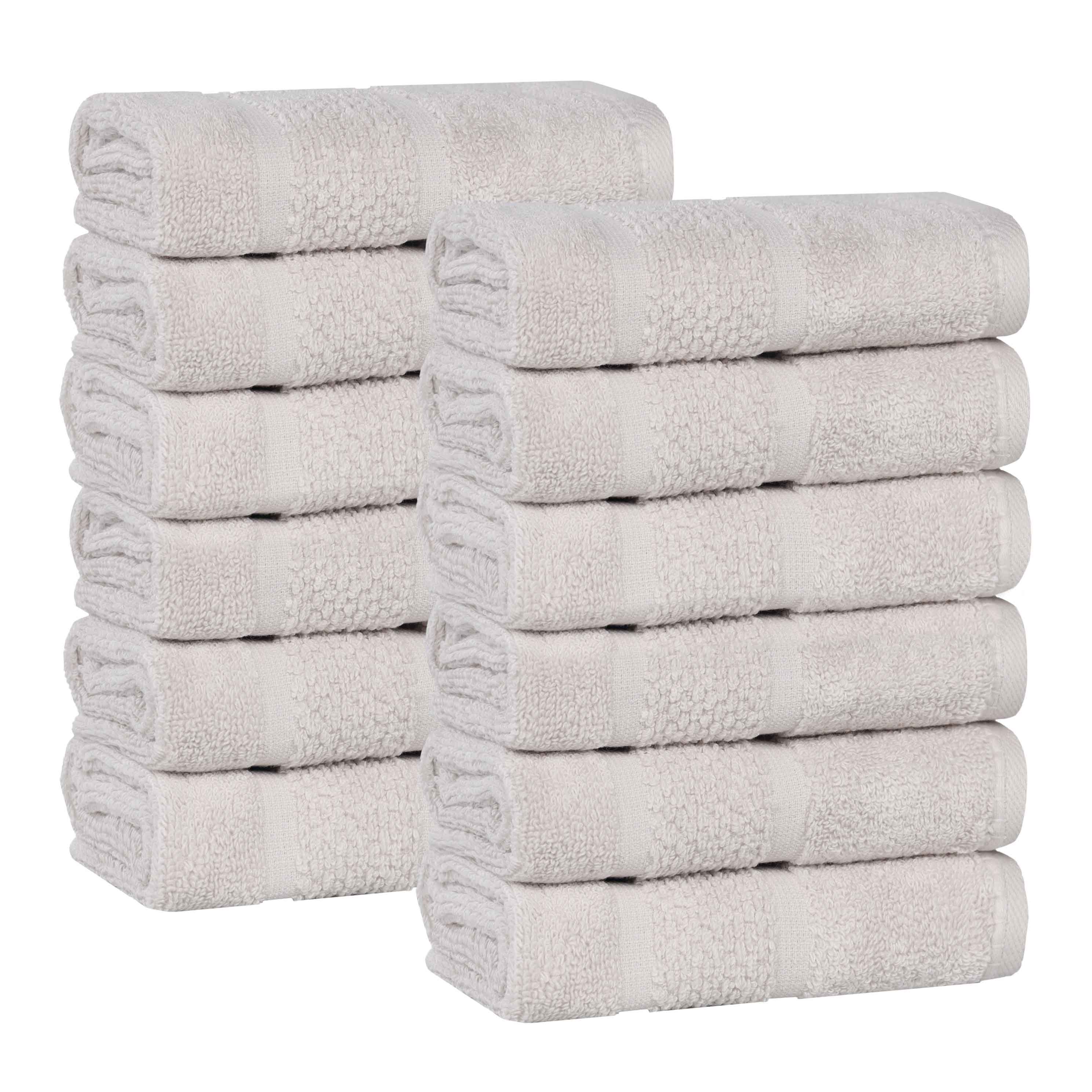 Mile Smart Twist Viscose Cotton Blend Face Towels Washcloths Set of 12 - Face Towel by Superior Brand