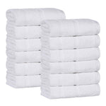 Mile Smart Twist Viscose Cotton Blend Face Towels Washcloths Set of 12 - Face Towel by Superior Brand
