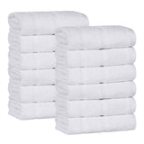 Mile Smart Twist Viscose Cotton Blend Face Towels Washcloths Set of 12 - Face Towel by Superior Brand