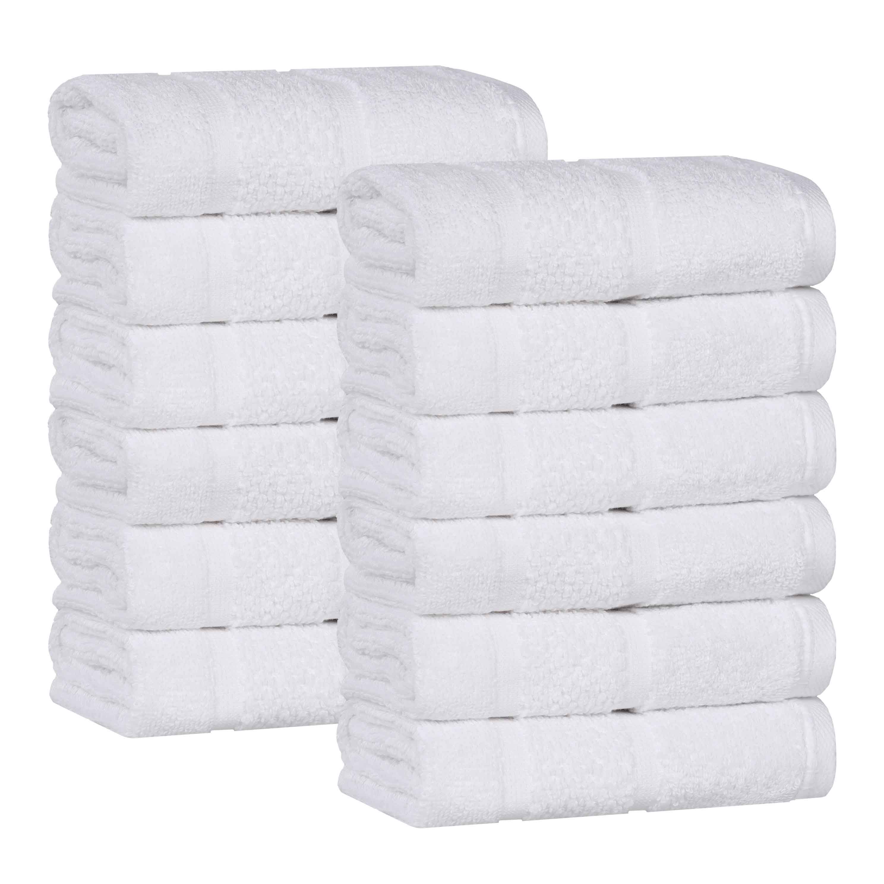 Mile Smart Twist Viscose Cotton Blend Face Towels Washcloths Set of 12 - Face Towel by Superior Brand