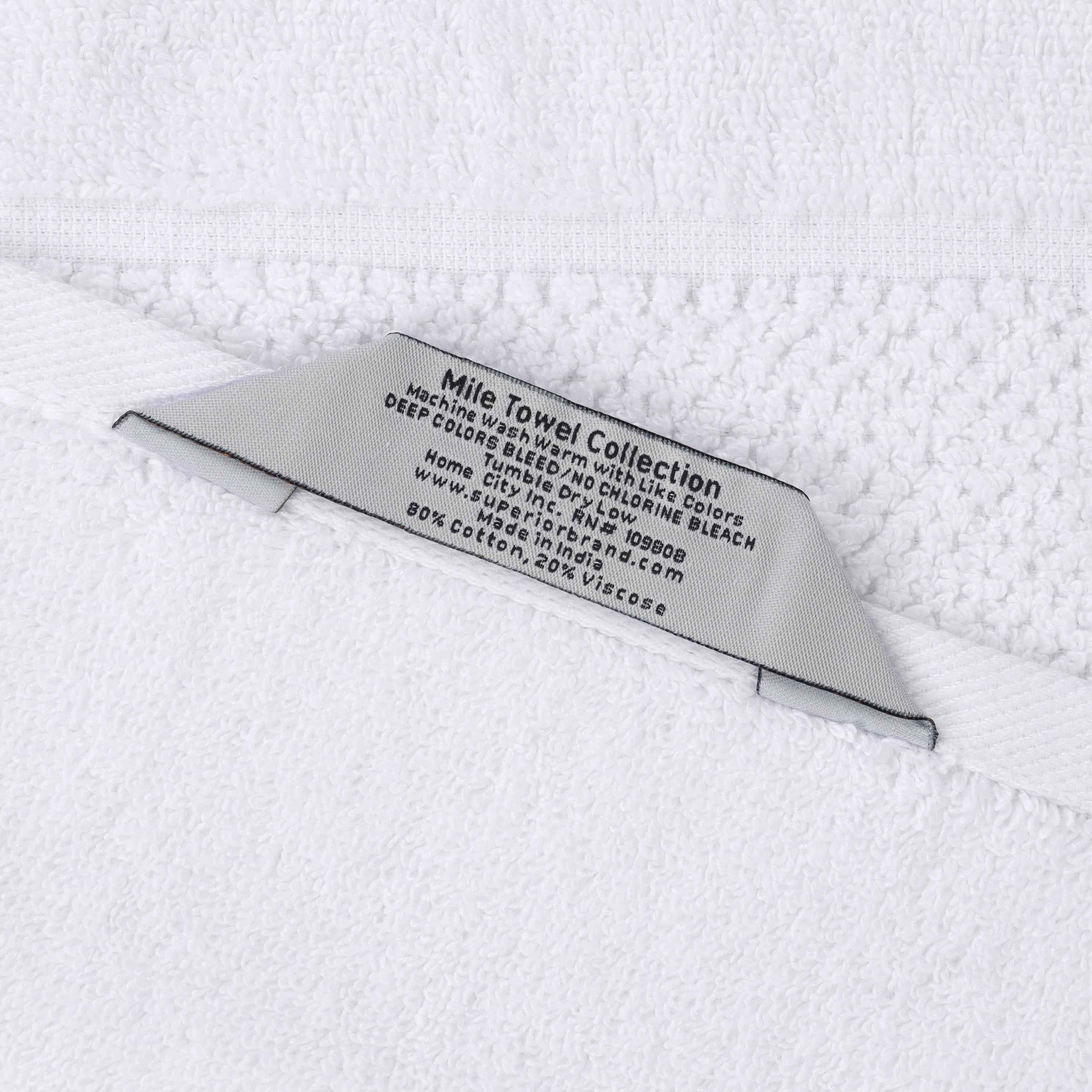 Mile Smart Twist Viscose Cotton Blend Face Towels Washcloths Set of 12 - Face Towel by Superior Brand